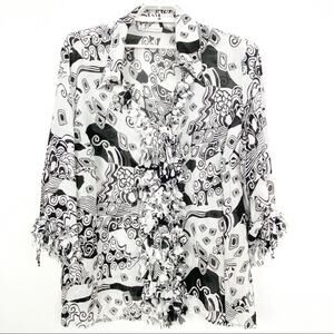 Dress Barn Woman 3X V Neck Top BoHo Graphic